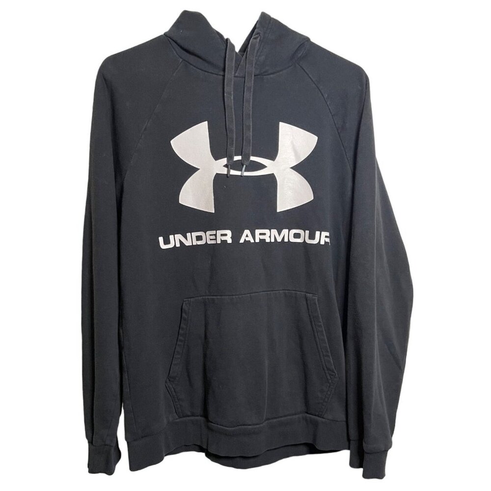 Under Armour Black Hoodie Pullover Sweatshirt Mens Size Medium - Picture 5 of 13